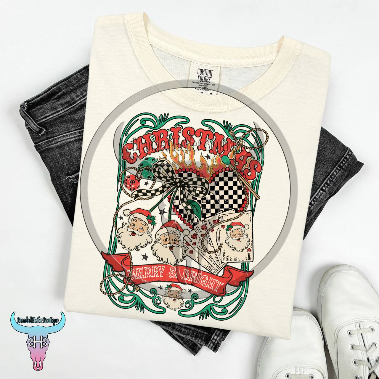 Lucky Cowboy Christmas T-Shirt