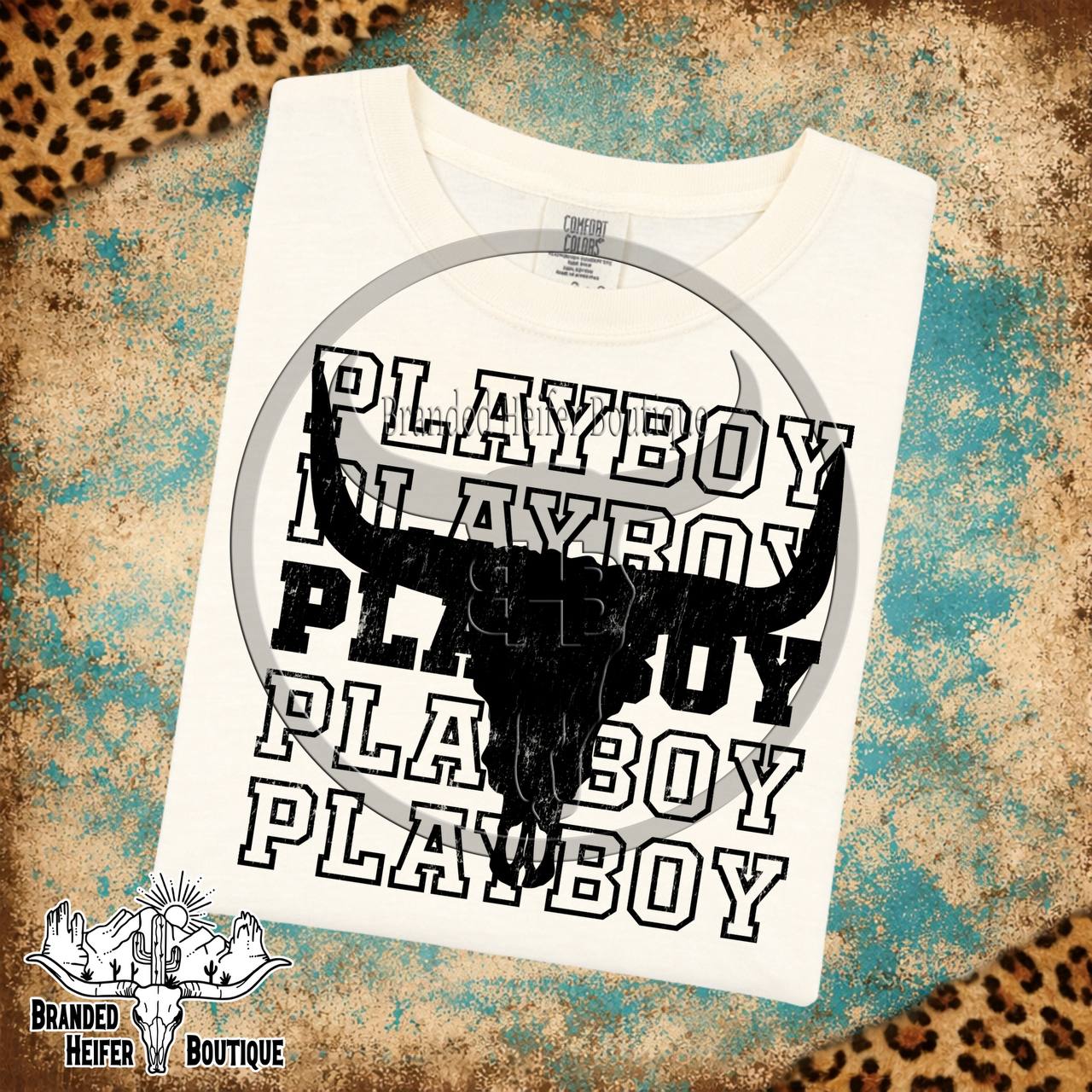 Playboy Skull Western T-Shirt