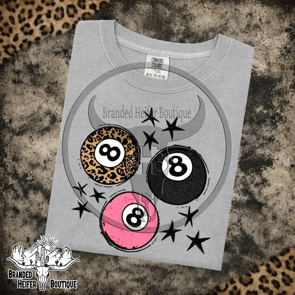 Edgy Star 8 Balls Graphic T-Shirt