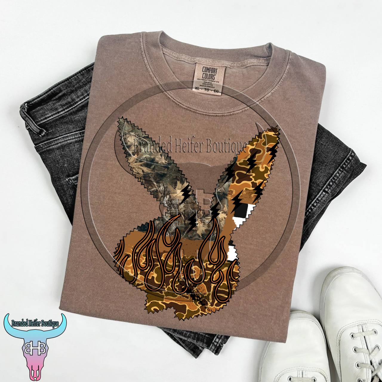 Camo Flame Bunny T-Shirt