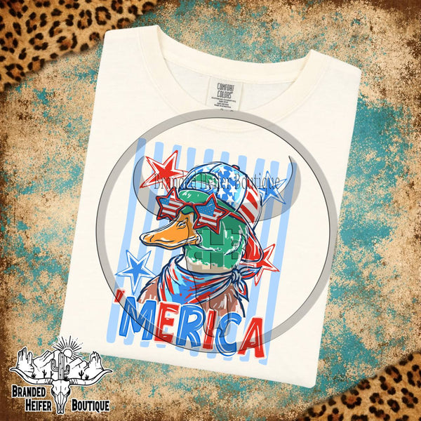 Merica Duck Independence Day Tee