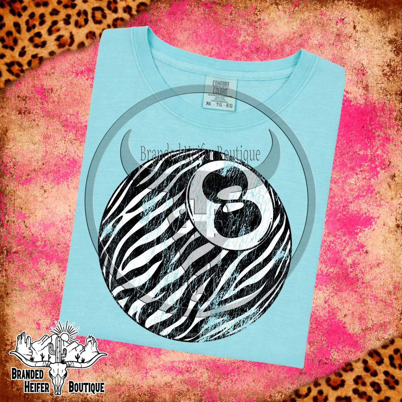 Trendy Zebra Eight Ball T-Shirt