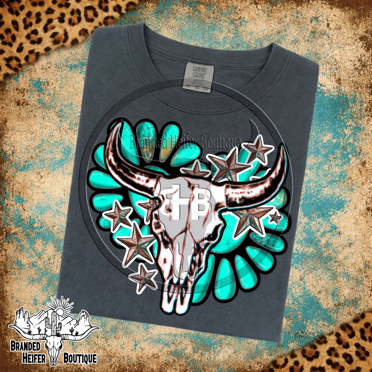 Turquoise Desert Skull T-Shirt