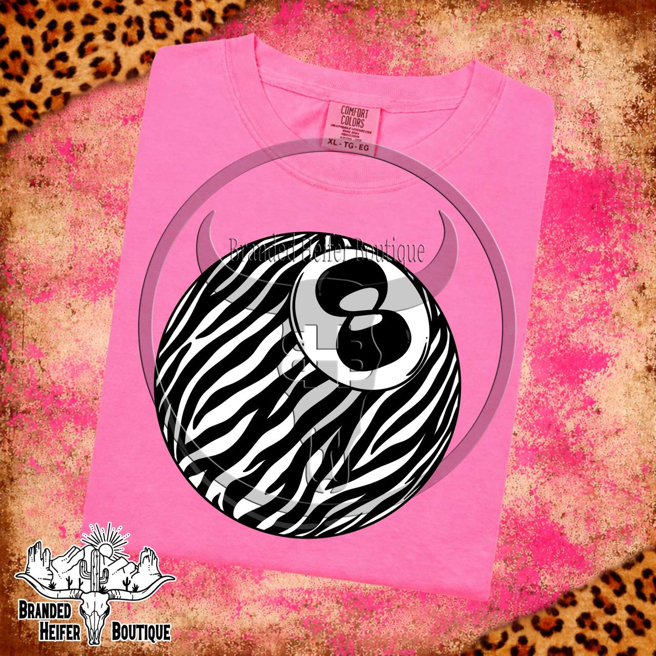 Trendy Zebra Eight Ball T-Shirt